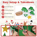 5.2ft Lighted Christmas Tree - 34 Strawberry Bulbs Star Topper, IP44 Waterproof, GreenYellow 20931116