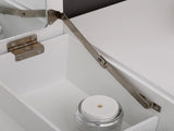 Flip Single Mirror Double Drawers Straight Feet Dresser White 53998961