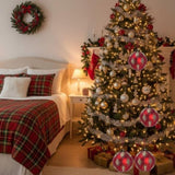 4PCS Set 4.7" Christmas Glass Ball Ornaments Holiday Decor for Xmas Tree Hanging Party Supplies FBA 30081146