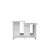 ZNTS Weman 23.6" W Coffee Table with Open Shelf Living Room, Home Office Storage White B200P253736