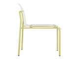 Summer - 4-Pack Modern Striped Color Block Chairs - Waterproof PP Seat & Sturdy Metal Legs, W3450P322877