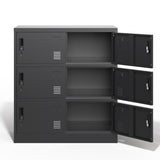 ZNTS 6-Door Employee Storage Locker, Metal Lockers for Office, Gym, School, and Homewith Card Slot T2398P205946