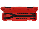 1/2in Drive Adjustable Pin Spanner Wrench Set fit for Cars 15pc 03930349