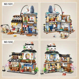 ZNTS 4 PACK Brick Building Set for Kids, 2969 PCS Building Blocks Kit Japanese Street Building Toy Set 84974986