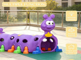 2-Section Purple Toddler Play Tunnel Kids Crawl & Climb Through Indoor Outdoor Play Structure 18705352