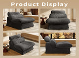 Minimalist Accent Chair with Solid Wood Frame, Soft Medium-Firm Chenille Upholstery, Ideal for W3820P540934