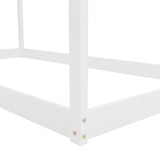 Twin Size Wooden House Bed, WHITE WF199745AAK