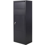 ZNTS Large Package Delivery Parcel Mail Drop Box for Black, 10.5" x 15.5" x 41.30",with Lockable Storage W46567481