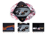 Canvas Weekender Bag, Overnight Travel Carry On Duffel with Shoe Pouch and Toiletry Bag-Flower 72945047