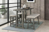 Light Gray Finish Counter Height Table Industrial Design Kitchen Dining Furniture 1pc B011P238919