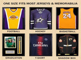 Shirt Display Frame With UV Resistant Acrylic and Hanger, Wall Mounted Baseball Basketball Football 61708878