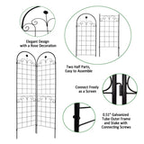 4 Pack Metal Garden for Climbing Plants Outdoor 86.7'' x 19.7'' Rustproof Plant Support Rose W158681065