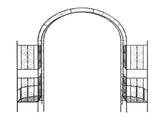 78*23*83.9 Arc Roof Double Layer Arch Courtyard Black 07528371