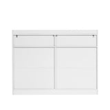 6 Drawer Dresser, White Dresser for Bedroom LED Lights, Modern Dressers & Chests of Drawers 26843851