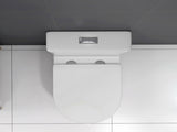 Small Compact One Piece Toilet Dual Flush,23 inch Short Depth for Tiny Bathroom,White W2826P192006
