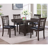 Espresso and Black Lattice Back Side Chairs B062P145598