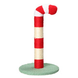 Christmas Cat Scratching Post, Cute Candy Cane Cat Scratcher with Sisal Scratching Post & Soft 87377269