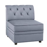 ZNTS Grey Modular Armless Chair B062P189147