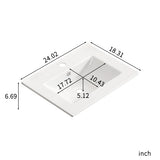 30 inch Bathroom Vessel Sink, Ceramic Bathroom Vanity Sink Top with Overflow, Convenient for Storing W3402P324603