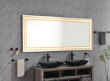 72 x 32 Inch LED Bathroom Mirror, Wall Mounted Vanity Mirror, Anti-Fog, Memory, 3 Colors, Stepless W2287P357207