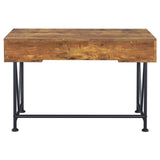 Antique Nutmeg and Black 3-drawer Writing Desk B062P153666