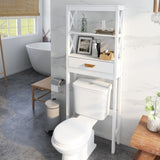 ZNTS Over-the-Toilet Storage Cabinet White with one Drawer and 2 Shelves Space Saver Bathroom Rack W28227728