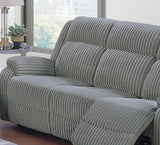 Smoke Color Fur Like Corduroy 1pc Motion Sofa Living Room Reclining Couch Plush Textured Seat B011P335286