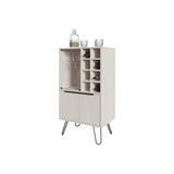 ZNTS White Bar Cabinet with Glass Rack and Wine Storage B062P230644