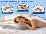 2 PCS Dual Zone Support Bed Pillow, Ergonomic Pillow with Ear Cutout for Side Sleepers, Breathable 01006187