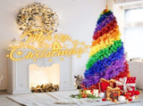 6ft Rainbow Spiral Christmas Tree, 1248 Branch Tips, Colorful PVC Artificial Holiday Tree with 84468367