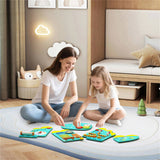 11-in-1 Dinosaur Activity Wall Busy Board Panels-- Wooden Sensory Toy-Green 13357473