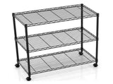 3 Tier Heavy Duty Adjustable Metal Shelf with Wheels, No-Tool Assembly, Suitable for Garages, 53893670