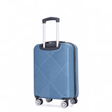 4-piece ABS lightweight suitcase, 14 inch makeup box, aircraft wheels BLUE W284P149260