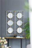 15.5x43.5" Gold And White Frame With Mirror W2078P154684