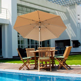 10FT Patio Umbrella, Outdoor Table Umbrella with Push Button Tilt and Crank, UV Protection W1859P195942