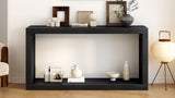 U_STYLE Modern Minimalist Entrance Table, Square Shaped Fashion Design, Easy to Assemble, Suitable N711P245613B