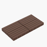 2FT Patio Deck Tiles, DIY Module Interlocking Decking Tiles Floor Tile,Easy and Quick Installation W206P195966