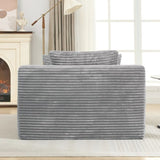 Full- compressed Chaise Lounge Sofa Bed 48.8" Upholstered Sofa Couch with Removable Pillows, Modern 83733908