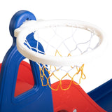 ZNTS 5 in 1 Slide and Swing Playing Set, Toddler Extra-Long Slide with 2 Basketball Hoops, Football, W2181P149199