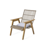 ZNTS Set of 2, Acacia Wood Cape Woven Wicker Large Lounge Chair with Pillow for Patio, Deck, Yard, Lawn 73165.00