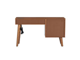 39" Retro Bohemian Style Wooden Makeup Vanity Set with Charging Plug&USB Port and Stool, Dressing N733P180011D