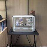 Tempered Glass Counter Top Display Showcase with Sliding Glass Door and Lock,Standard Aluminum W2221P201223