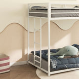 Same as B083P160613 Adam Sturdy Twin over Twin Bunk Bed Metal White for Kids Adult, Low Profile B083P170878