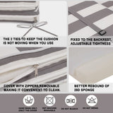 2PCS Set Outdoor Lounge Chair Cushion Replacement Patio Funiture Seat Cushion Chaise Lounge W2911P203993