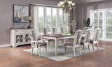 Antique White Set of 2 Chairs Grey Upholstered Tufted unique Design Chairs Back Cushion Seat HSESF00F1825