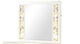 La Pierre Modern Style Mirror Made with Wood and Gold LED edges in Beige B009P270814