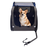 ZNTS Dog Bike Trailer, Breathable Mesh Dog Cart with 3 Entrances, Safety Flag, 8 Reflectors, Folding Pet W321P205608