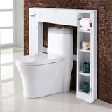 White Bathroom Cabinet/Over The Toilet Storage Cabinet with 2 Cabinets 57222756