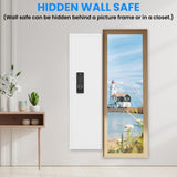 53" Passwod Touch Panel In-Wall Safe,Hidden Wall Gun Safe for Rifles with Adjustable W1779P198266