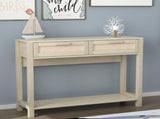 39.4" Rattan Console Table with 2 Drawers Entryway Table Wood Narrow Long Table Boho Console Table 66014133